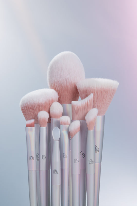 BLJ COSMETICS 8 Pcs Smoke Flamingo Series Professional Synthetic Fiber Makeup Brushes Set